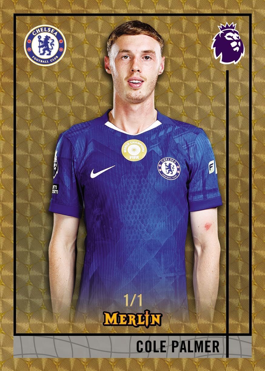 Topps Merlin Premier League 2026 - Value Box | 4 Karten pro Packung, 7 Packungen pro Box, mit 1 numm