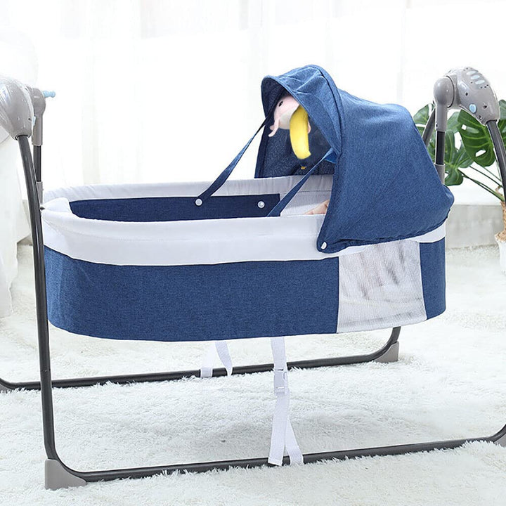 Babyschaukel, Tragbare Babywippe mit Fernbedienung Elektrisch Baby Wippe Schaukel 5 Schaukelgeschwin
