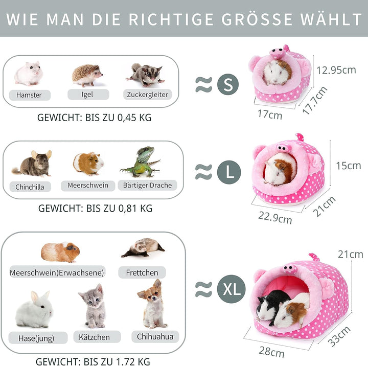 JanYoo Kleintierhöhle für Chinchilla, Igel, Meerschweinchen, Käfigzubehör, Spielzeug, für Bartagame,