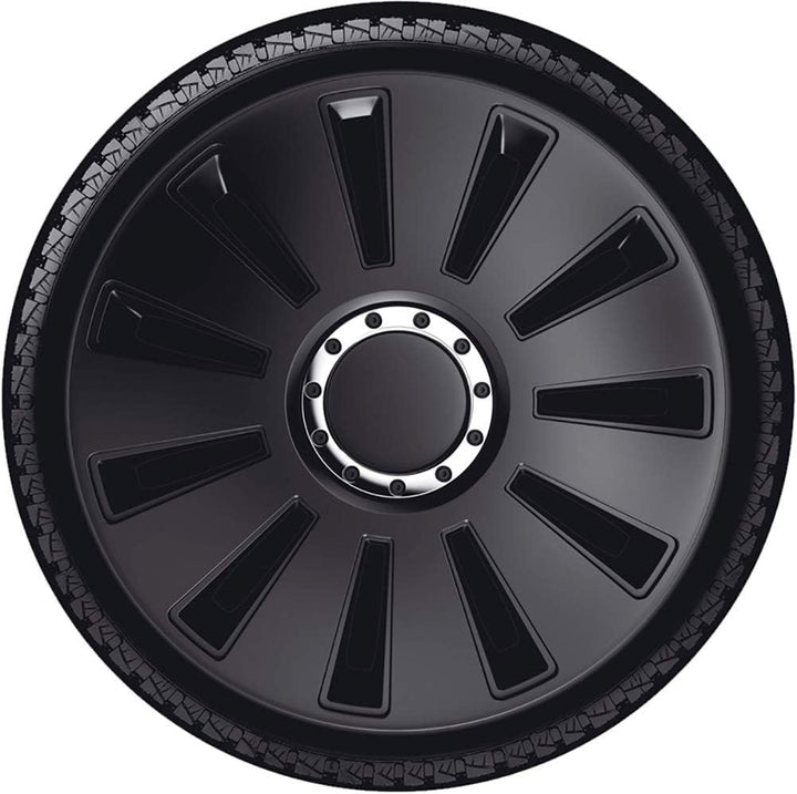 AUTO-STYLE Satz Radzierblenden Silverstone Pro 14-Zoll Schwarz 14-inch Schwarz, 14-inch Schwarz
