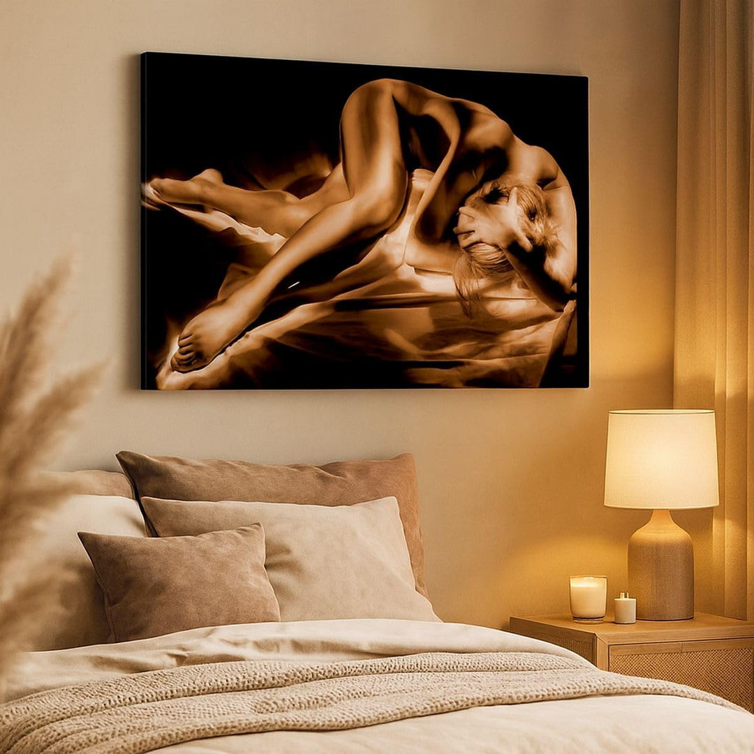 ARTTOR Leinwandbild 120x80cm Wandbilder Menschen - 0349 | Modell Frau Akt Gross XXL Deko Dekoration