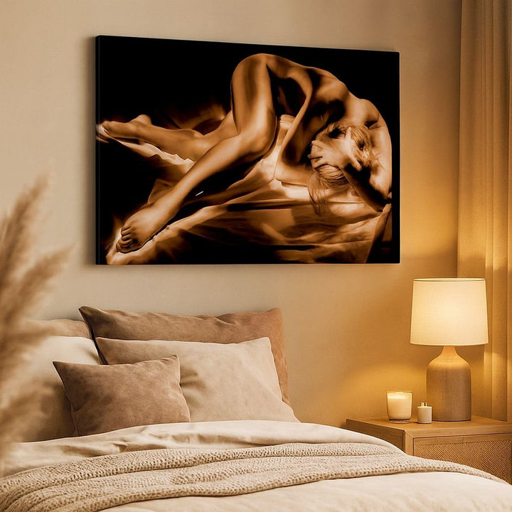 ARTTOR Leinwandbild 120x80cm Wandbilder Menschen - 0349 | Modell Frau Akt Gross XXL Deko Dekoration