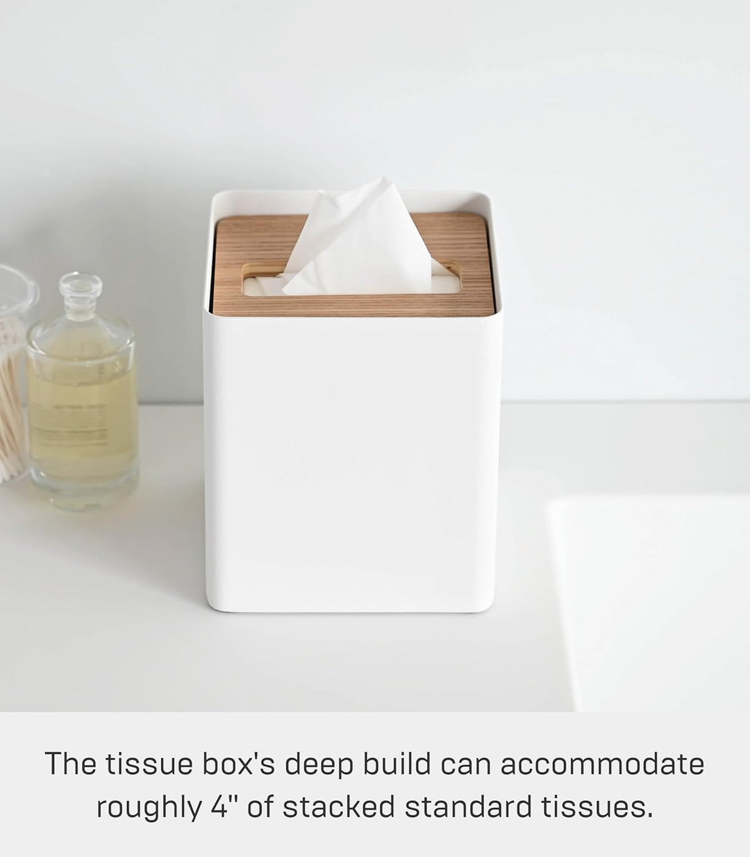 YAMAZAKI Box Cover Home | Stahl | Taschentuchetui, Einheitsgrösse, Esche