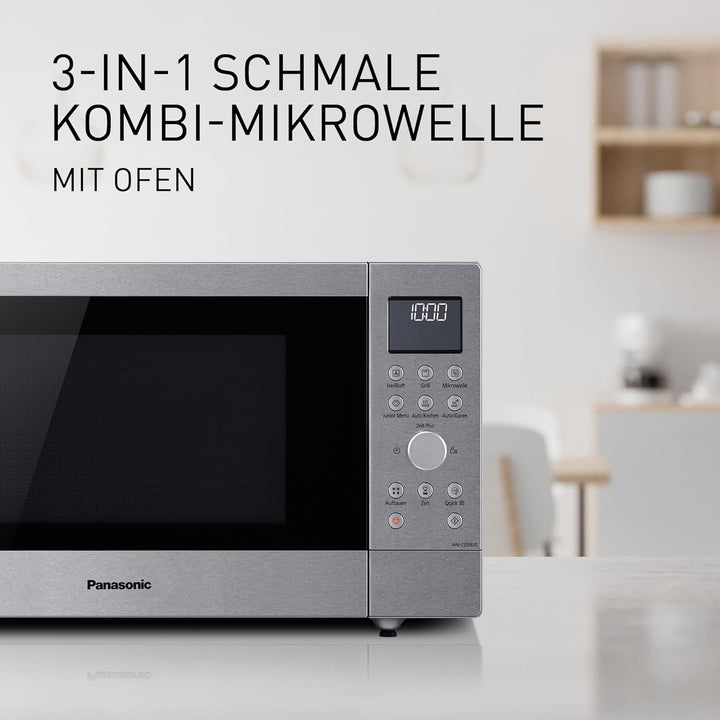 Panasonic NN-CD58 Mikrowelle ( 1000 Watt, mit Grill und Heissluft, Inverter Mikrowelle, 27 Liter, ge