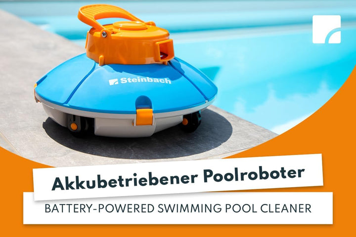 Steinbach Poolrunner Battery Basic 2.0, für Pools bis 10 m² Grundfläche, vollautomatisch, kabelllos,