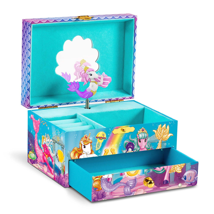 CRAZE Music Box Galupy Mermaid | Spieluhr mit Melodie, Mädchen Schmuckkästchen mit Meerjungfrau-Graf