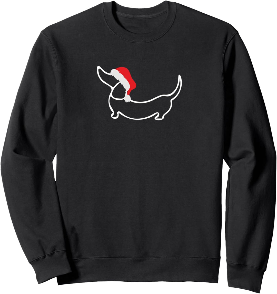 Dachshund In Santa Hat Christmas Sweatshirt