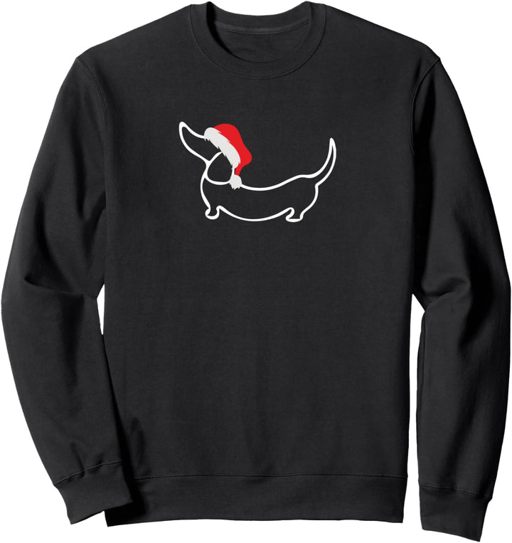 Dachshund In Santa Hat Christmas Sweatshirt