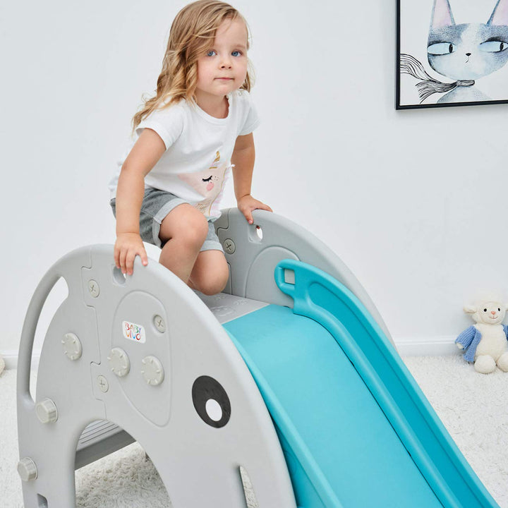 Baby Vivo Kinder Rutsche Kinder Rutsche Gartenrutsche Kleinkinderrutsche Kunststoff Elefant abgerund