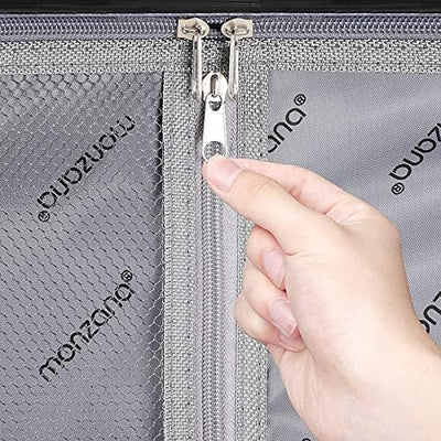 Monzana® Koffer Baseline Handgepäck ABS Hard Case Gehäuse gummierte Rollen Teleskopgriff Zahlenschlo