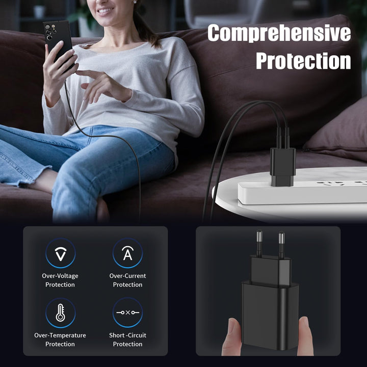 45W USB C Ladegerät Schnellladegerät für Samsung Galaxy S25 S24 S23 S22 S21 Ultra,Usb C Schnellladek