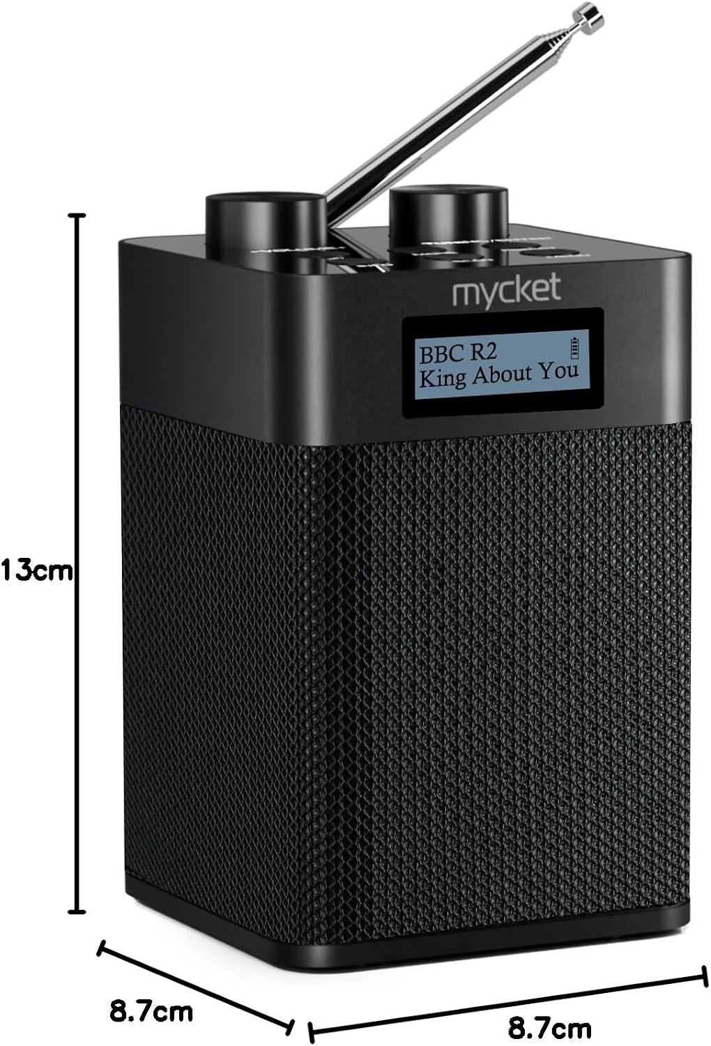 Mycket DAB/DAB+ Digital und UKW Radio, Batteriebetriebenes Radio, tragbares DAB Radio, wiederaufladb