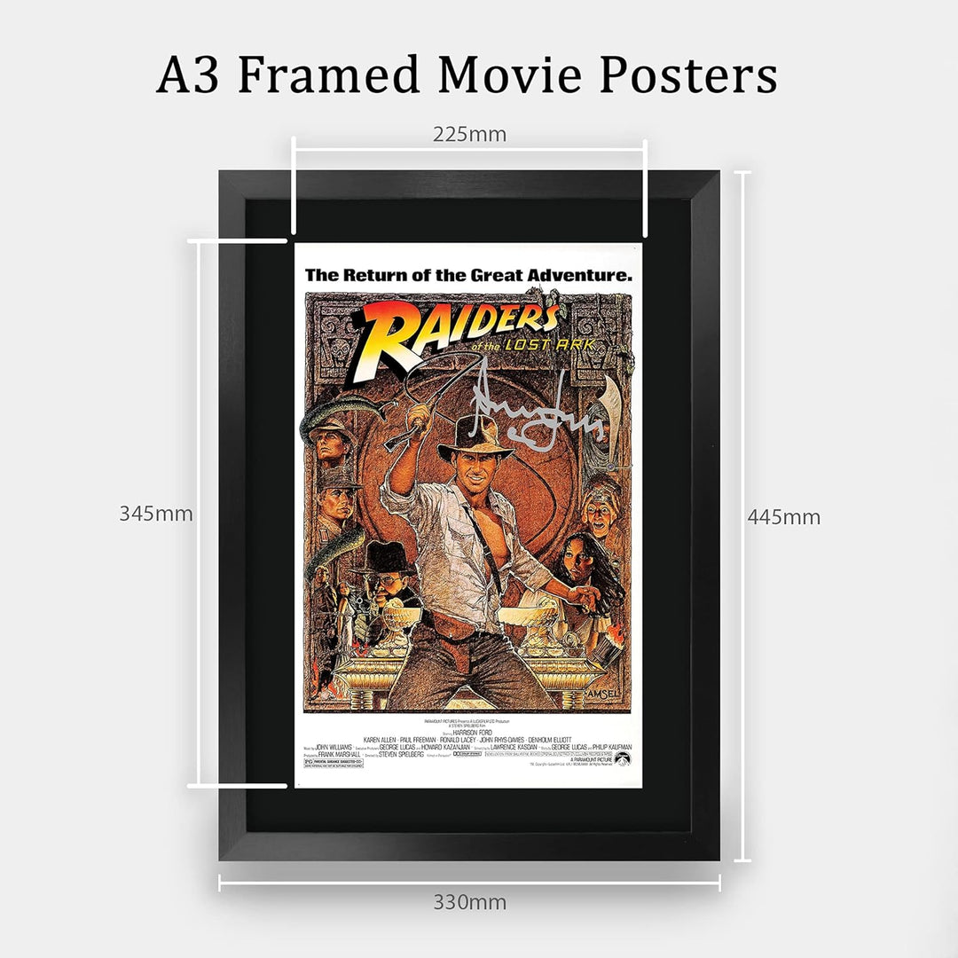 HWC Trading Indiana Jones Raiders Of The Lost Ark A3 Gerahmte Signiert Gedruckt Autogramme Bild Druc