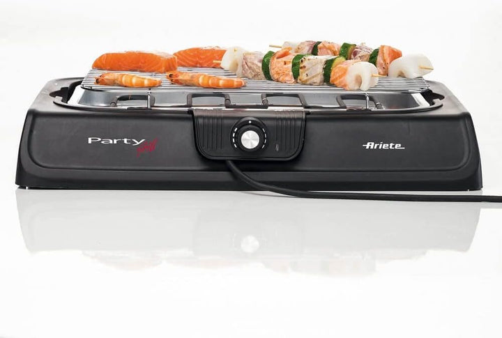 Ariete 00C073300AR0 Party Grill 733 - elektrischer Tischgrill, 2200 W, schwarz 723, 723