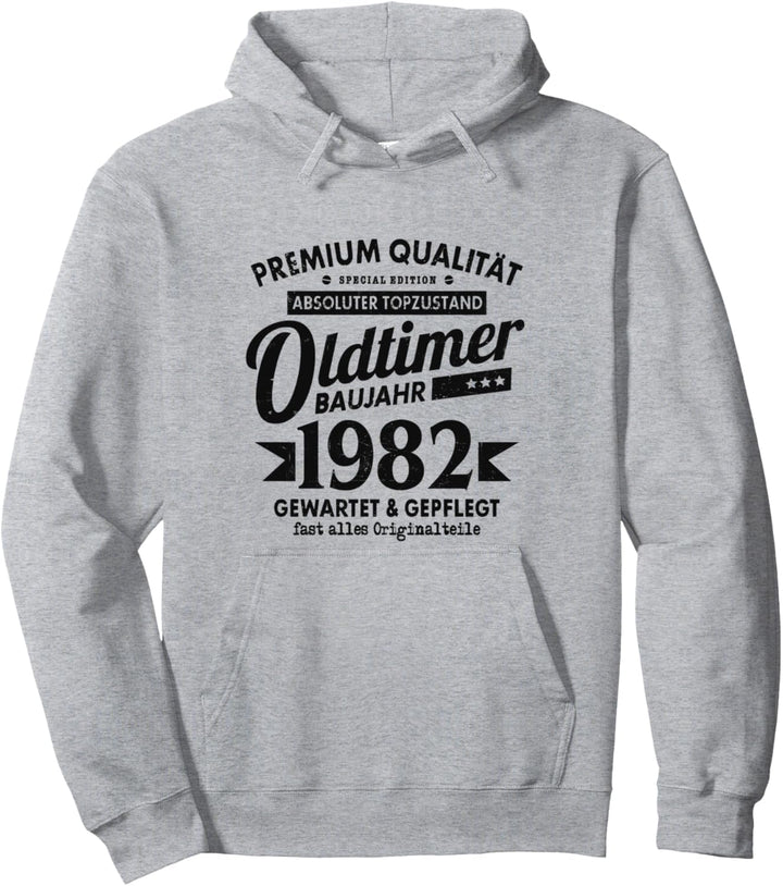 Vintage Oldtimer Baujahr 1982 Gewartet Gepflegt Geburtstag Pullover Hoodie