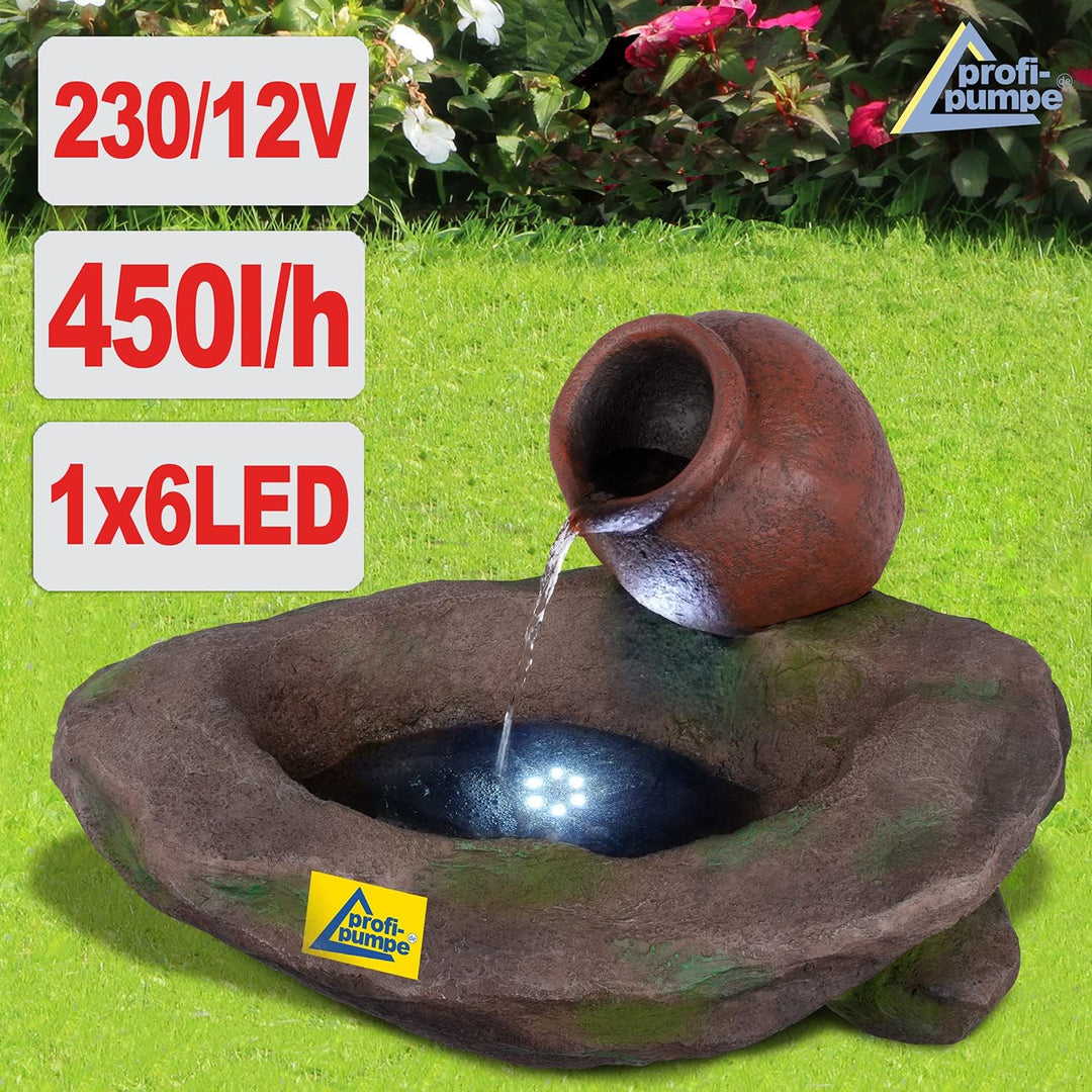 Gartenbrunnen Brunnen Zierbrunnen Zimmerbrunnen Springbrunnen Brunnen 230V Wasserfall Wasserspiel fü