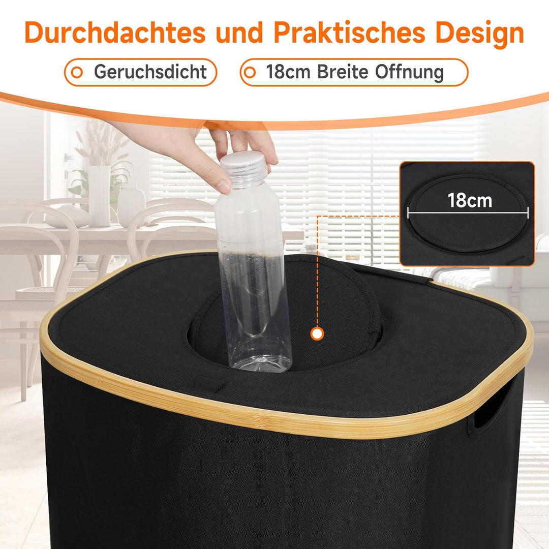 DOLLAR BOSS Pfandflaschen Sammelbehälter 110L Pfandbehälter mit Deckel, Pfandflaschen Behälter Gross