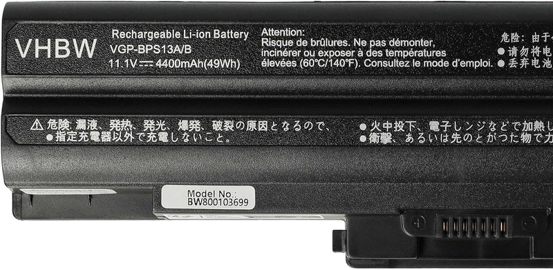 vhbw Akku Ersatz für Sony VGP-BPS13A/S, VGP-BPS13B/B, VGP-BPS13B/Q, VGP-BPS21, VGP-BPS21A für Notebo