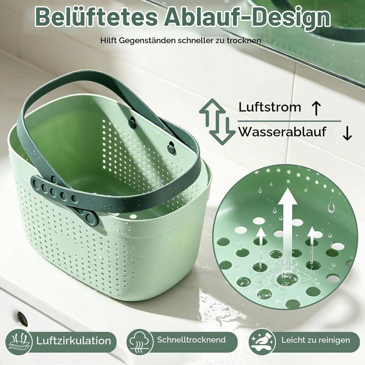 HERCHR Putzmittel Organizer Caddy Organizer, Tragbare Dusche Caddy Korb, Tragbarer Duschkorb, Kunsts