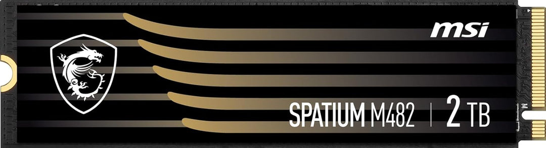 MSI SPATIUM M482 PCIe 4.0 NVMe M.2 2TB, PCIe4, 7.300 MB/s lesen, 6.400 MB/s schreiben, interne SSD f