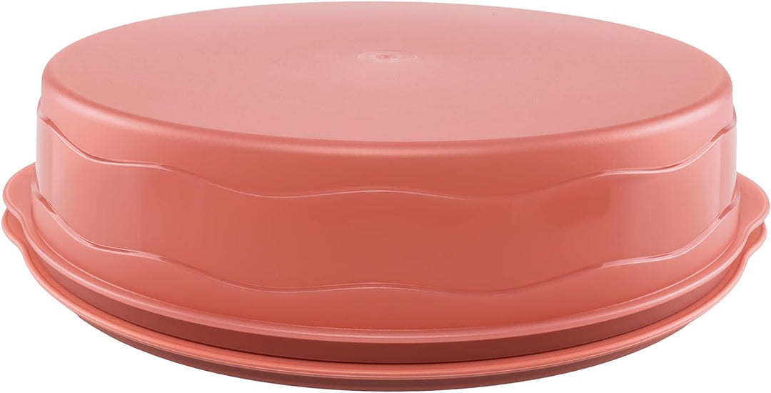 Tupperware Junge Welle Kuchenform rund Altrosa Kuchen Form Tortenbehälter Torty (inkl. Ausstecher Ge
