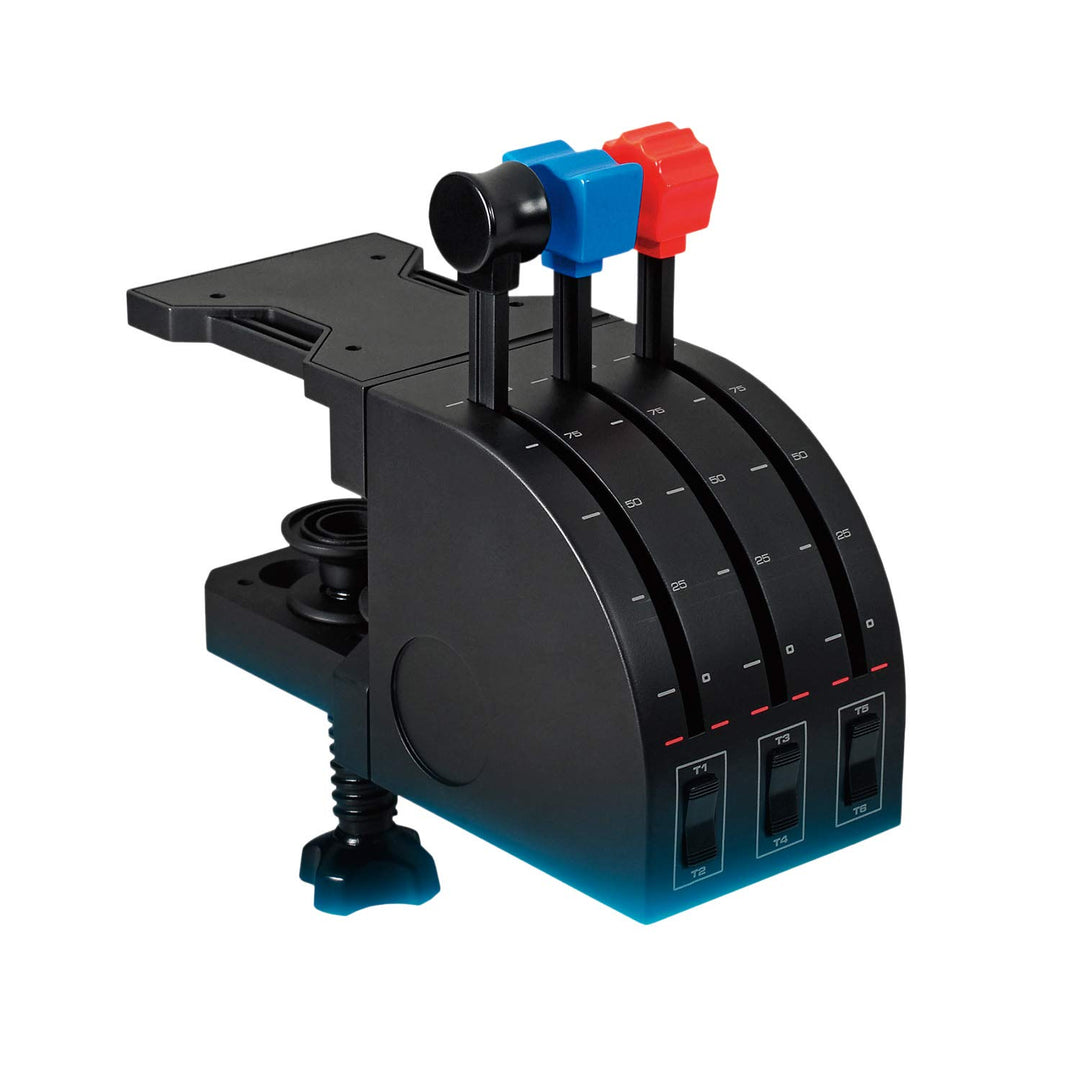 Logitech G Saitek Pro Flight Throttle Quadrant, Simulations-Achsenschalthebel für Flug Simulatoren,