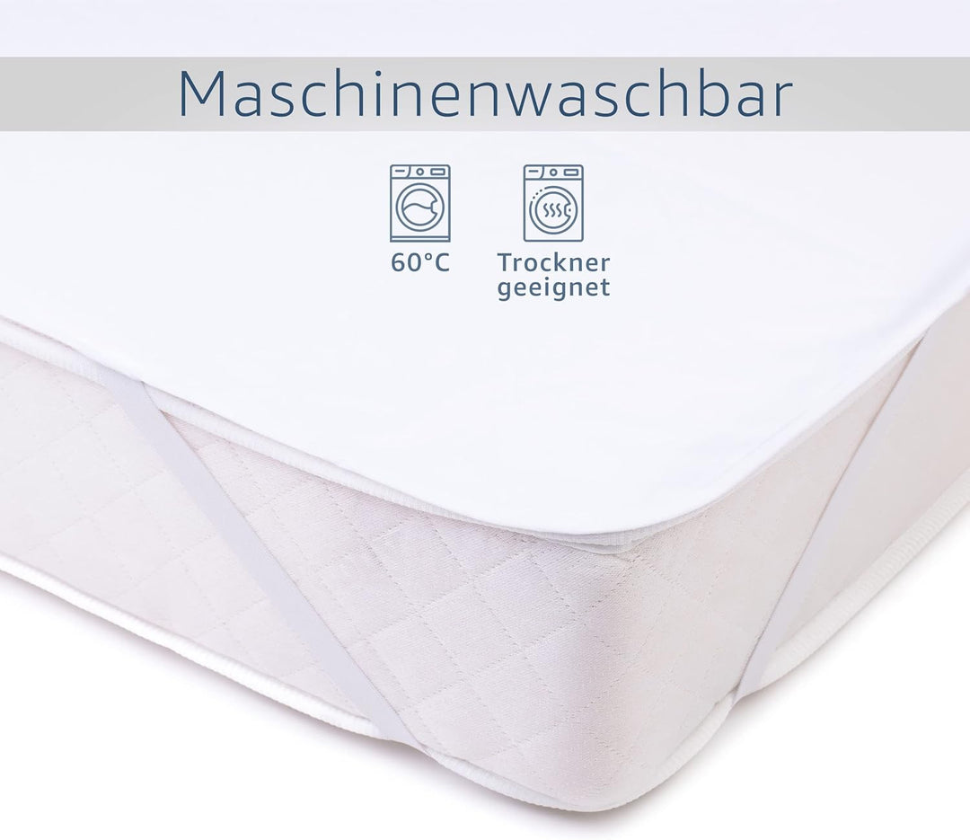 Amago - Matratzenschutzauflage, Vorders: 100 prozent Baumwolle, Rücks: PU Membrane, 200 x 200 cm - W