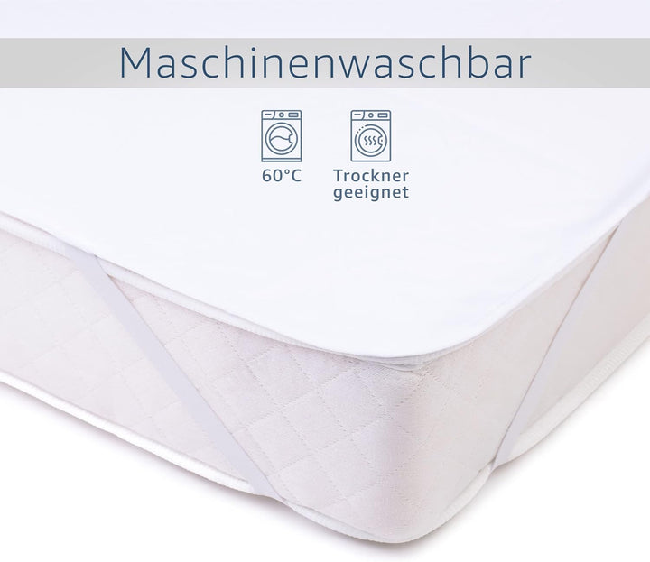 Amago - Matratzenschutzauflage, Vorders: 100 prozent Baumwolle, Rücks: PU Membrane, 200 x 200 cm - W