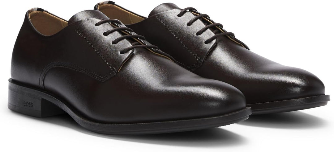 BOSS Herren Colby Derb Derbys aus Leder mit Signature-Details Grösse 40 EU Braun, 40 EU Braun
