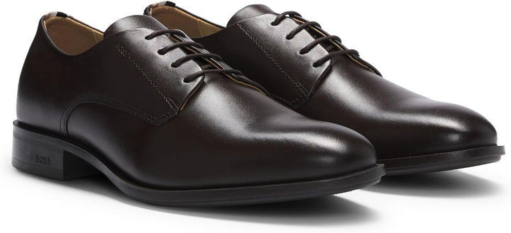BOSS Herren Colby Derb Derbys aus Leder mit Signature-Details Grösse 40 EU Braun, 40 EU Braun