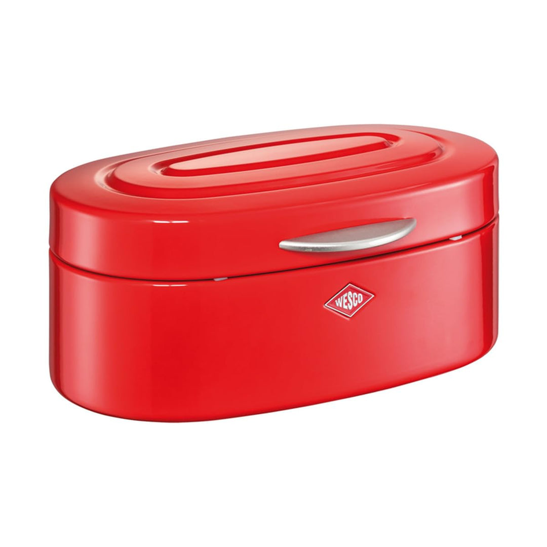 WESCO Single Elly Brotkasten in der Farbe rot, pulverbeschichtetes Stahlblech, Lüftungslöcher und st