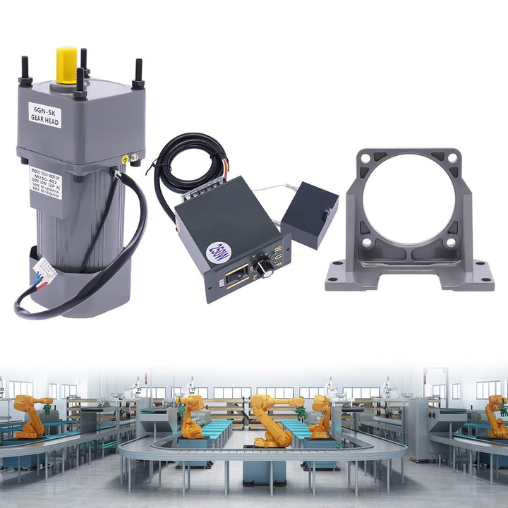 Getriebemotor 220V & 250W Schneckengetriebemotor mit Drehzahlregler, Schneckengetriebe Motor Einstel