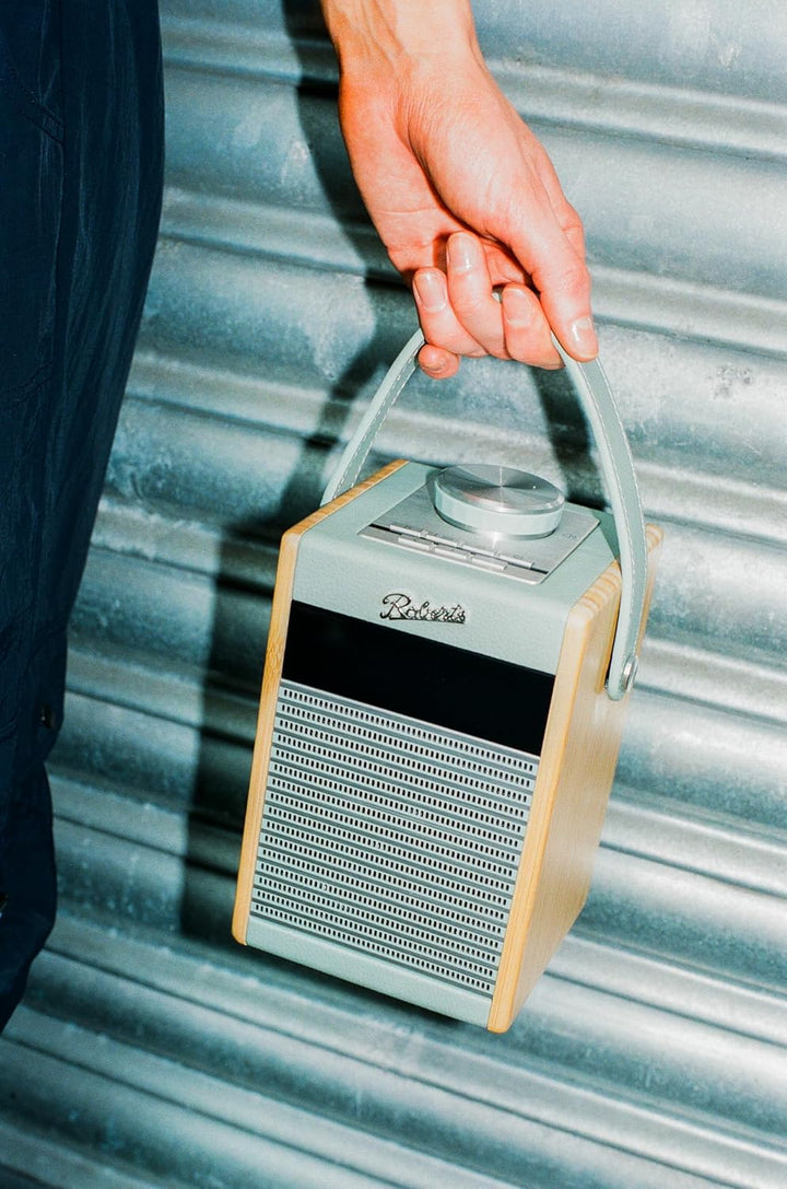 Rambler Midi Retro-Radiowecker, tragbar, Dab+/FM/Bluetooth, Himmelblau