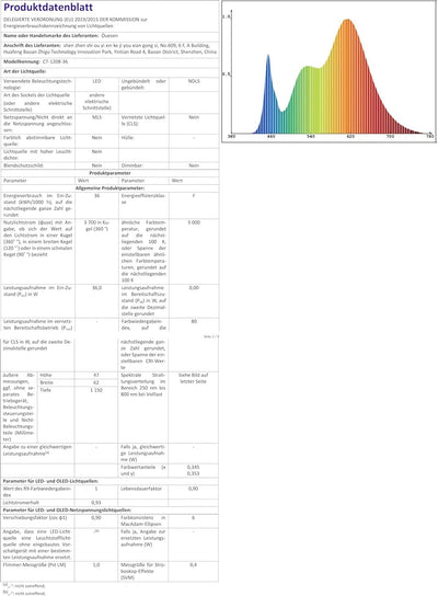 Feuchtraumleuchte LED 120cm, Kellerlampe Led Röhre 36W 3600LM, Werkstattlampe IP66, Wasserfest Werks