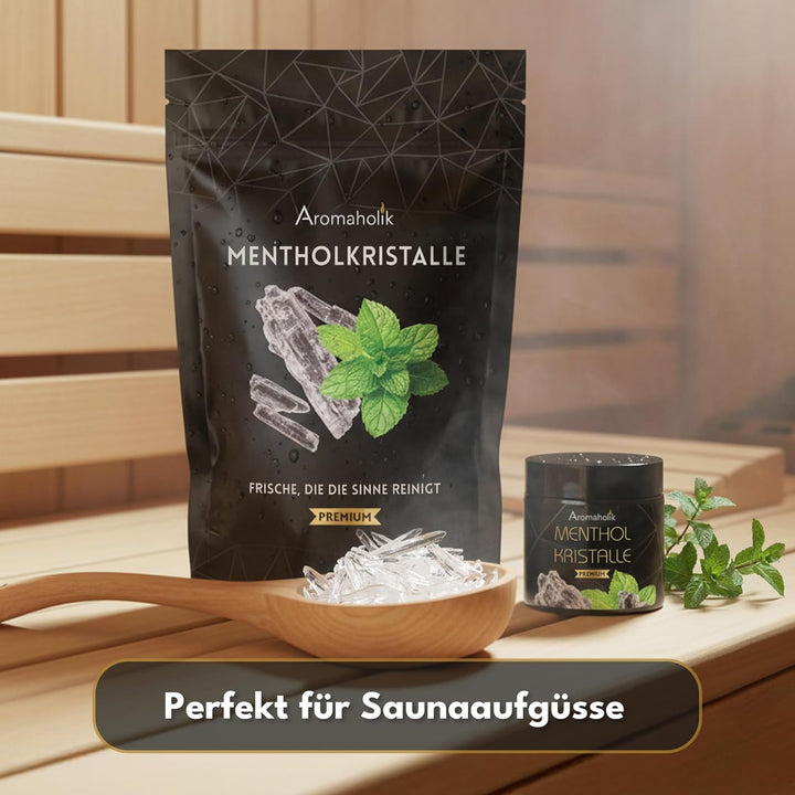 100g Mentholkristalle - 100% Natürlicher Menthol aus Japanischer Minze - Intensiver Kühl- und Erfris