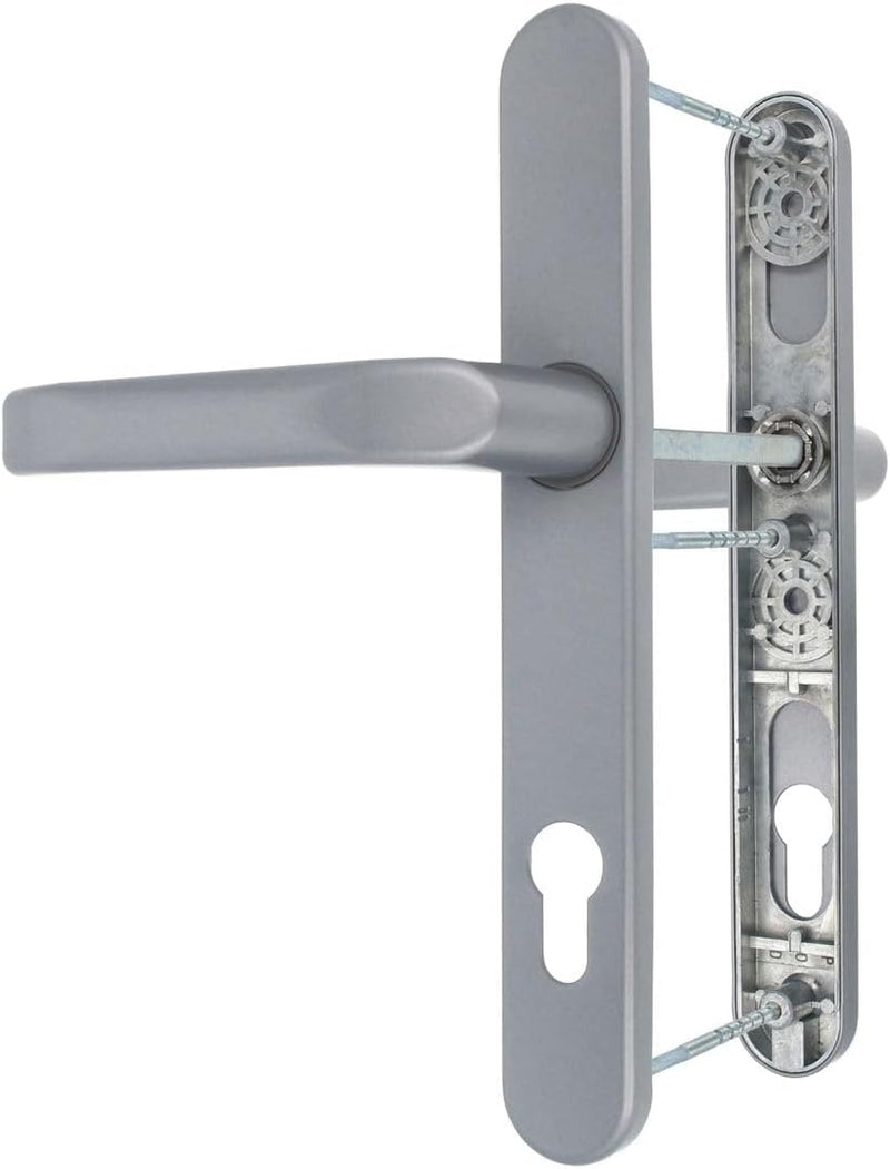 Premium Drückergarnitur Saturn DHS 92mm - Oval - Griff-Griff, Farbe:Silber F1, Schildbreite:32mm 32m