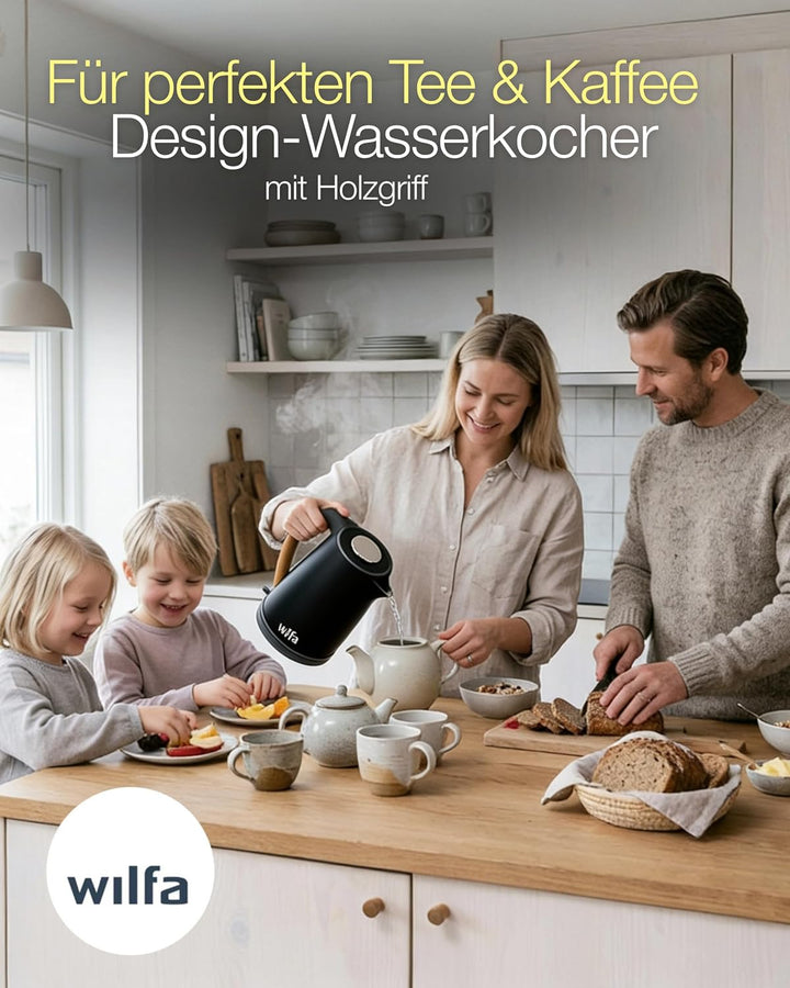 Wilfa SPRING Wasserkocher - mit einem Fassungsvermögen von 1,7 Liter, 2000 Watt, aussenliegende Wass