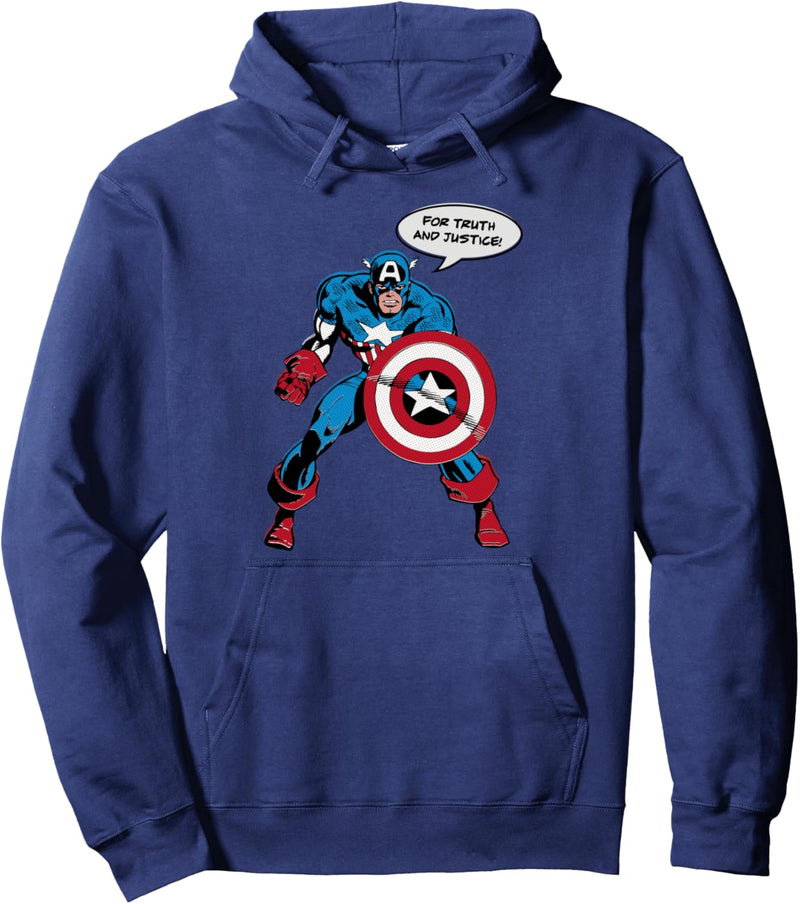 Marvel Captain America Simple Comic Bubble Pullover Hoodie