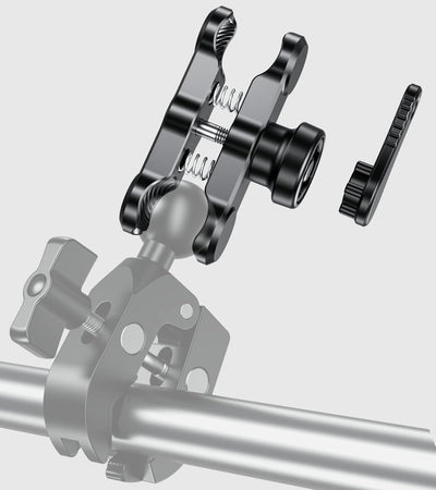 BRCOVAN Diebstahlschutz Doppelsockelarm Aluminiumlegierung (Mittlerer Arm) Kompatibel mit RAM Mounts