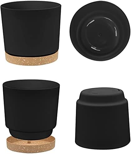 Blumentöpfe (20 cm (3er-Set), Dunklem Grau) 3 pcs, 8" Dunkel_grau, 3 pcs, 8" Dunkel_grau