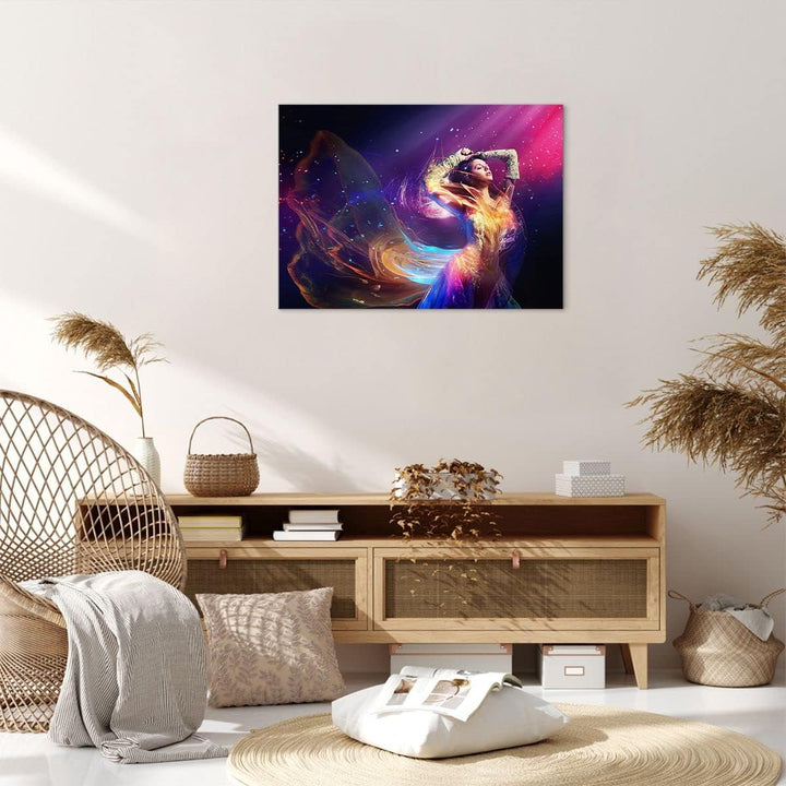 Bilder auf Leinwand Schönheit Disco Mode Make-up Leinwandbild 70x50cm Wandbilder Dekoration Wohnzimm