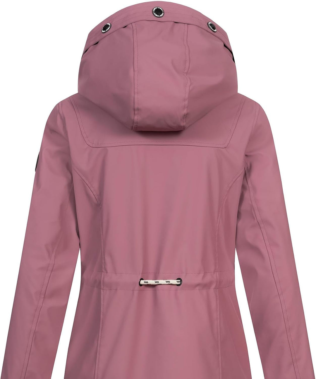 NEW VIEW Damen Regenjacke wasserabweisender Parka Annika Long mit Kapuze S Altrosa (Wistful Mauve) F