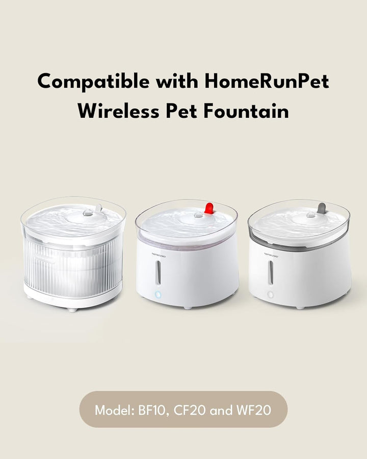 HomeRunPet Trinkbrunnen Filter, 3 STK. Ersatzfilter für Trinkbrunnen für Katzen und Hunde, Weiss Fil