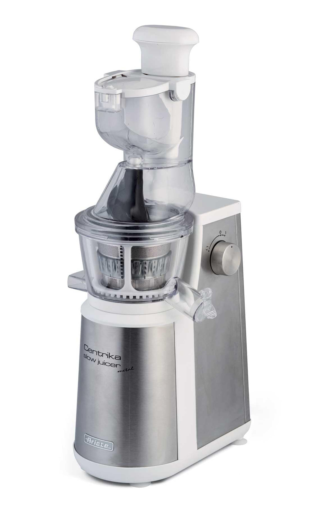 Ariete 00C017710AR0 Slow Juicer 177 aus Edelstahl für mehr und qualitativ besseren Saftertrag, 400 W