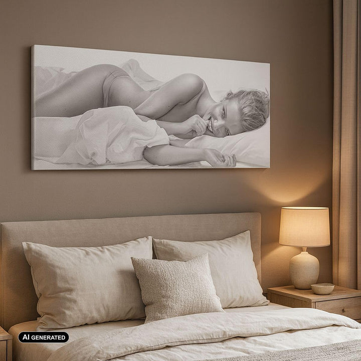 Wandbilder Dekoration Wohnzimmer Weiblich mode modell posieren Panorama Bilder auf Leinwand 120x50cm