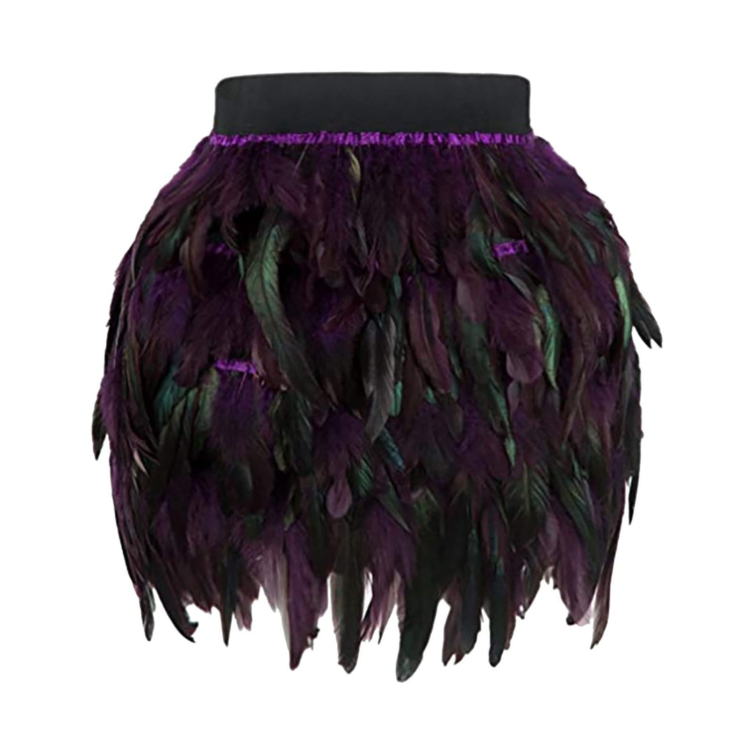 Kostüm Damen Federrock Bühnenkostüme Ballkleid Karneval Kostüm Damen Rock Minirock für Cosplay-Party