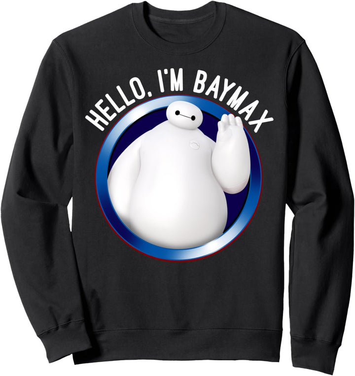 Disney Big Hero 6 Hello I'm Baymax Circle Portrait Sweatshirt