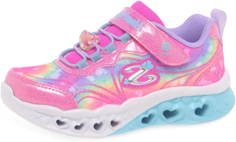 Skechers Girl's Adventure Blitz Hiking Boot 27 EU Hot Pink Sparkle Mesh Lavender Trim, 27 EU Hot Pin