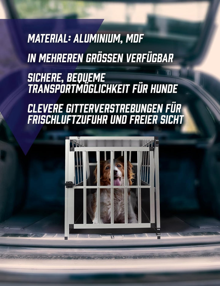 Villa Hunde Transportbox - Sicherer, bequemer Transport für deinen Hund - Stabile Konstruktion, in v