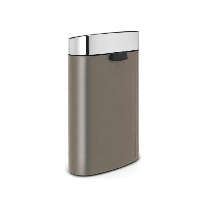 Brabantia Touch Bin New mit herausnehmbaren Kunststoffeinsatz, 40L, Edelstahl, platinum, 32.8 x 48.3